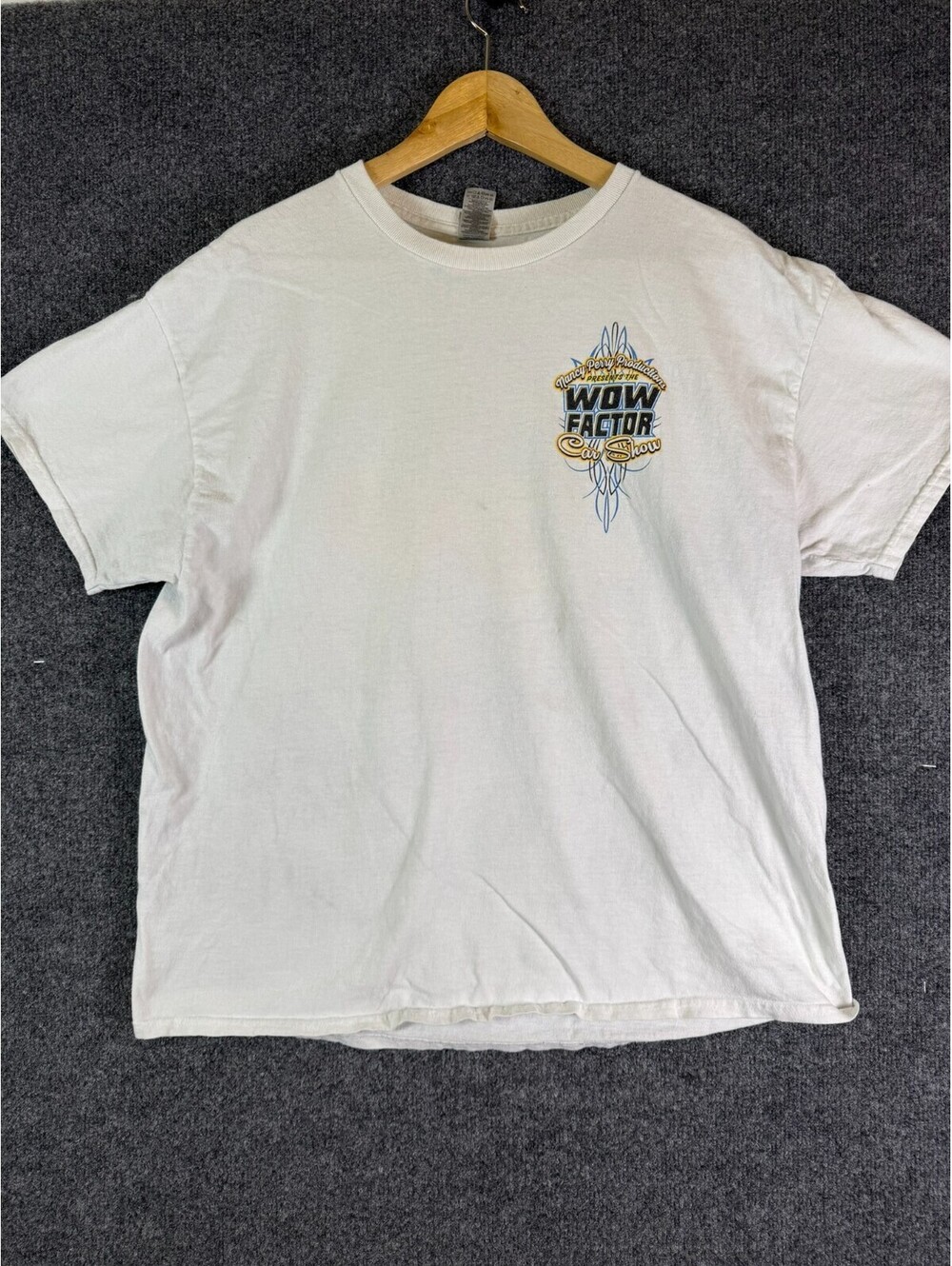 Vintage WOW Factor Classic Car Show T Shirt XL White Gateway Hot Rod Graphic